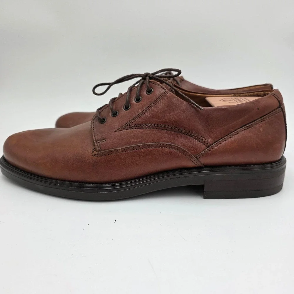 Clarks Mens Brown Leather Derby Dress Shoes Made in Italy Size 11 N 36793